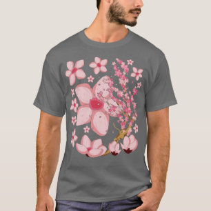 T-shirt Fleur rose japonaise de fleurs de cerisier Japon S