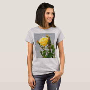 T-shirt Fleur rose jaune