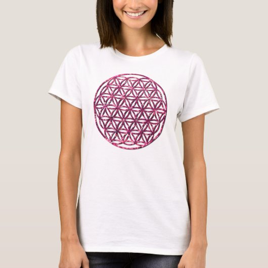 T-shirt Fleur rose mousseuse de la vie (Devant)