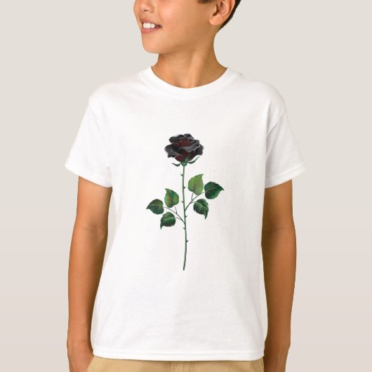 T-shirt Fleur rose noire (Devant)