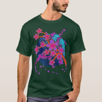 Fleur rose Sakura Japon Vaporwave 90s Cerise d'art