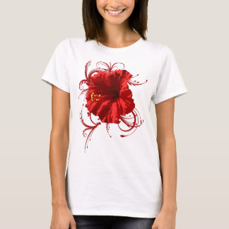 T-shirt Fleur rouge