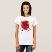 T-shirt Fleur rouge (Devant entier)