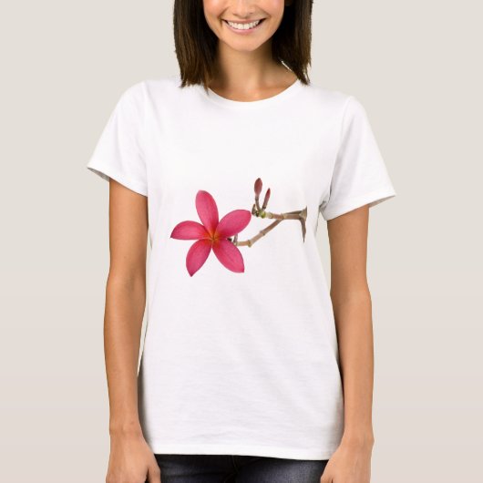 T-shirt Fleur rouge de Frangipani (Devant)