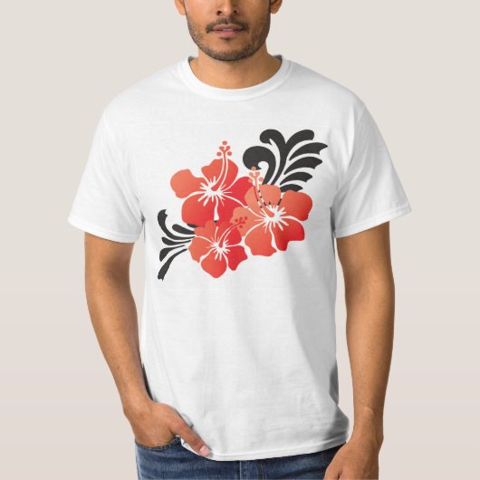 T-shirt Fleur rouge de ketmie d'Hawaï (Devant)