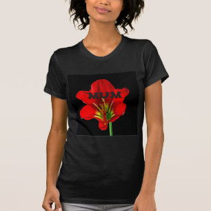 T-shirt Fleur rouge maman