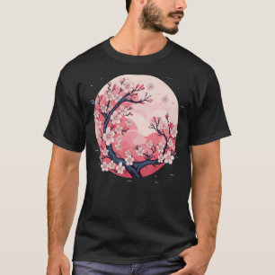 T-shirt Fleur Sakura rouge Nice pour les amoureux Plante j