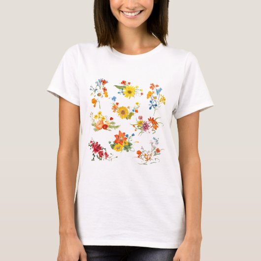t-shirt fleur sauvage (Devant)