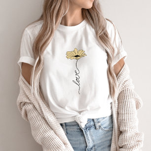 T-shirt Fleur sauvage avec le mot Love - LOVE Fleur sauvag