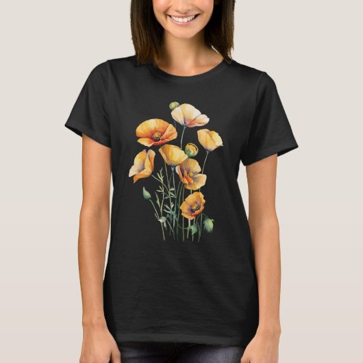 T-shirt Fleur sauvage botanique (Devant)