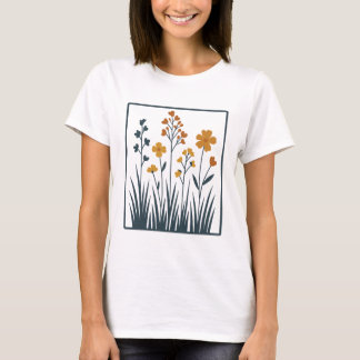T-shirt Fleur Sauvage Botanique Floral Nature Esthétique