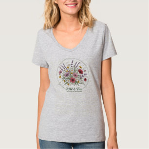 T-shirt Fleur sauvage botanique sauvage et libre à