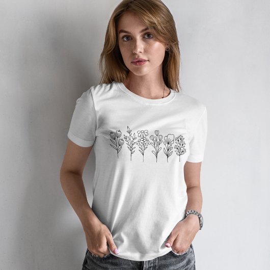T-shirt Fleur sauvage doux