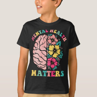T-shirt Fleur sauvage du thérapeute du cerveau en santé me