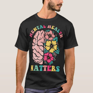T-shirt Fleur sauvage du thérapeute du cerveau en santé me