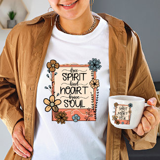 T-shirt fleur sauvage libre Esprit Genre Coeur Brave Soul