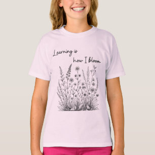 T-shirt Fleur sauvage Line Dessin Apprendre comment je fle