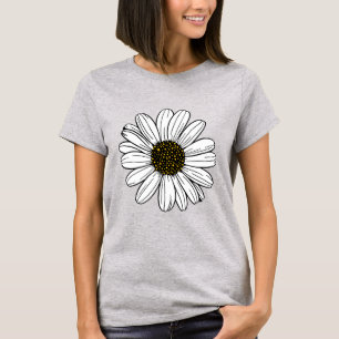 T-shirt Fleur sauvage marguerite Mois de naissance Fleur é