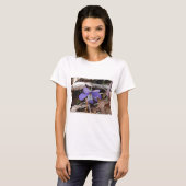 T-shirt Fleur sauvage Oiseaux-Pied Violet Sources thermale (Devant entier)