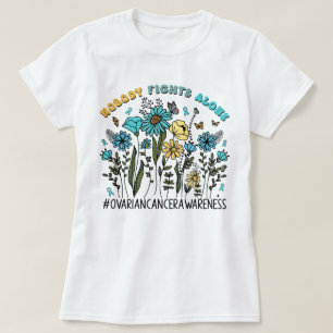T-shirt Fleur sauvage Personne ne combat seul le cancer de
