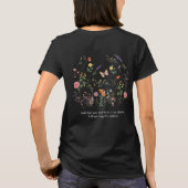 T-shirt Fleur sauvage Pressé floral noir Ajouter le texte  (Dos)