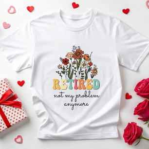 T-shirt Fleur sauvage Retraité 2025 Cadeaux De Retraite Po