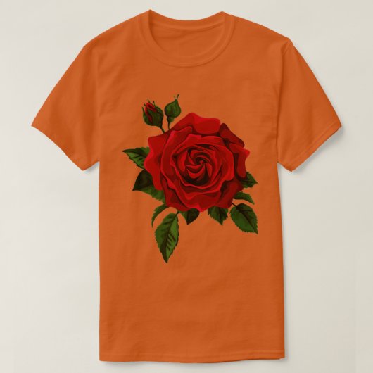 T-shirt Fleur simple Roses rouges de mignonne Roses rouges (Design devant)