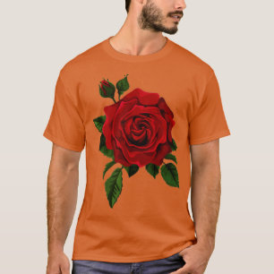 T-shirt Fleur simple Roses rouges de mignonne Roses rouges