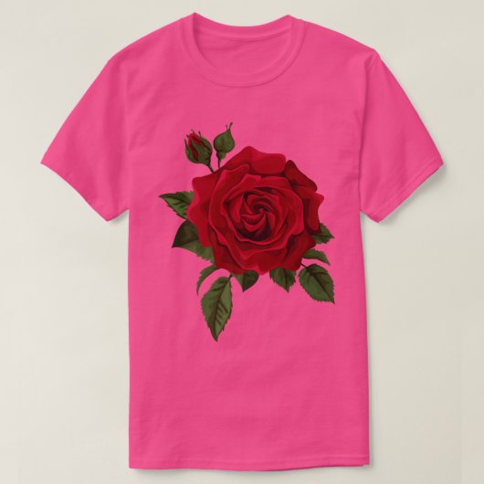 T-shirt Fleur simple Roses rouges de mignonne Roses rouges (Design devant)