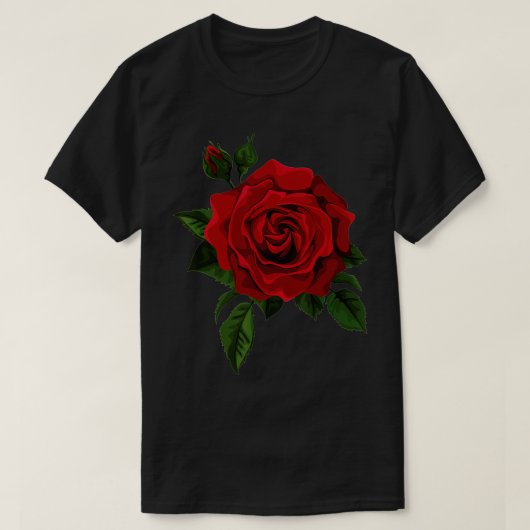 T-shirt Fleur simple Roses rouges de mignonne Roses rouges (Design devant)