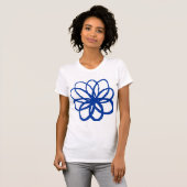 T-shirt Fleur spontanée - bleu marine (Devant entier)