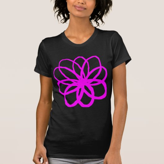 T-shirt Fleur spontanée - Magenta (Devant)