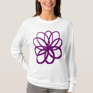 T-shirt Fleur spontanée - Plum