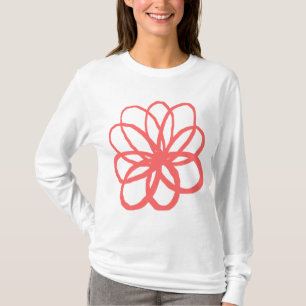 T-shirt Fleur spontanée - rose tropicale