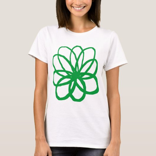 T-shirt Fleur spontanée - Vert herbe (Devant)