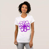 T-shirt Fleur Spontanée - Violet (Devant entier)