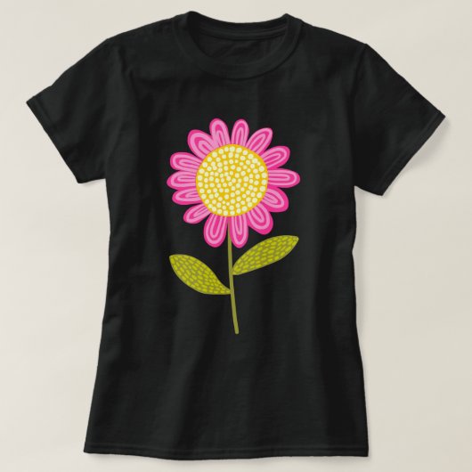 T-shirt Fleur stylisée (Design devant)