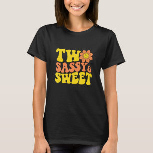 T-shirt Fleur Super Joyeux Deux Sassy Sweet 2e