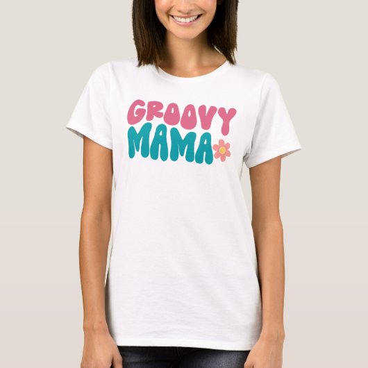 T-shirt Fleur super Mama (Devant)