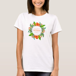 T-shirt Fleur tropicale Bonne fête des mères   Chemise