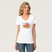 T-shirt Fleur tropicale colorée d'Aloha (Devant entier)