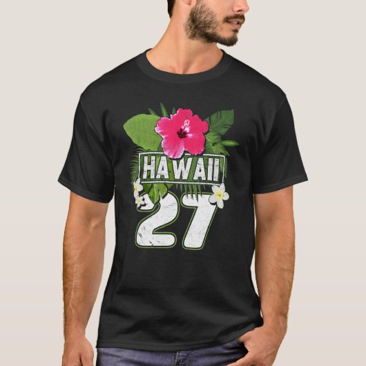 T-shirt Fleur Vacances Hawaii 27 (Devant)