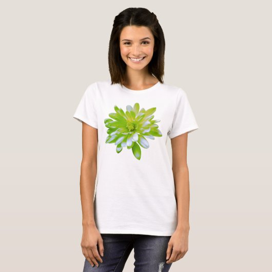 T-shirt Fleur vert vert vert vert pâle marguerite (Devant entier)