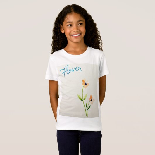 T-Shirt Fleur violette (Devant entier)
