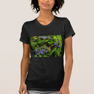 T-shirt Fleur violette et abeille boursouflante