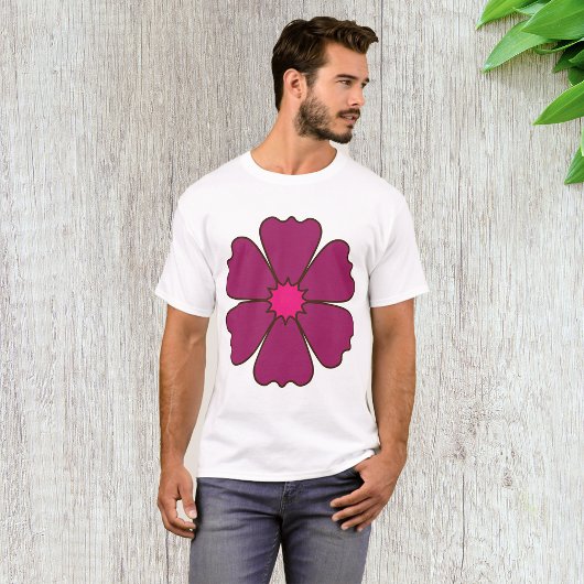 T-shirt Fleur Violette Minimal Bloom