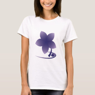T-shirt Fleur violette - nb