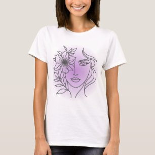 T-shirt Fleur Voilée – Lignage Féminin Spirituel et Douce