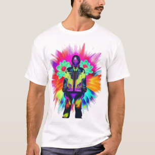 T-shirt Fleur Y2K : Techwear Rencontre La Nature Luminesce