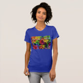 T-shirt fleuri (Lapis) Oser toujours rêver (Devant entier)